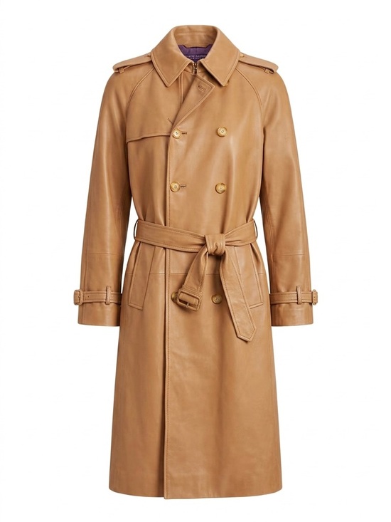 Ralph Lauren Jackets & Blazers - Vintage Ralph Lauren Purple Label Leather Trench Coat Archival Union Made in USA